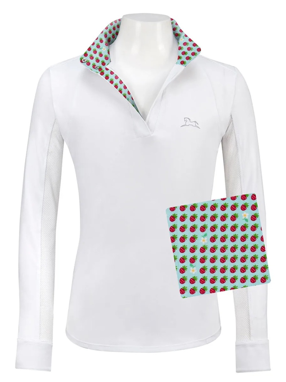R.J. Classics Maddie Jr. White Long Sleeve Show Shirt Kids Small 6/7